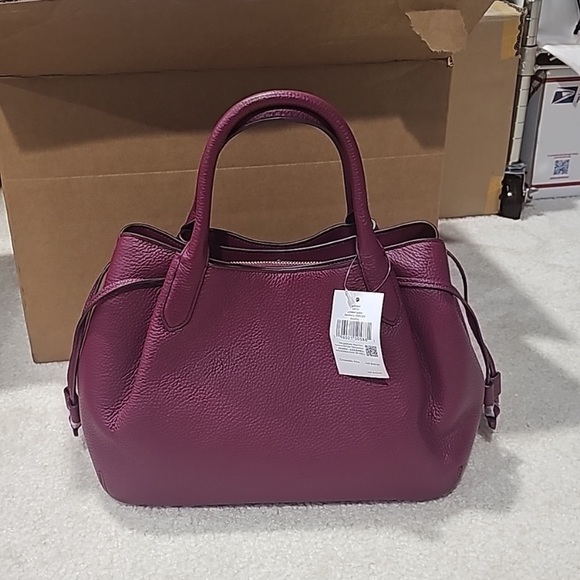 Kate Spade Blackberry Preserves Dumpling Large Red Purple Satchel Crossbody - Picture 7 of 9